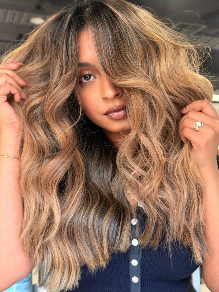 Balayage hair colour result at Bigoudee Coiffure Perth